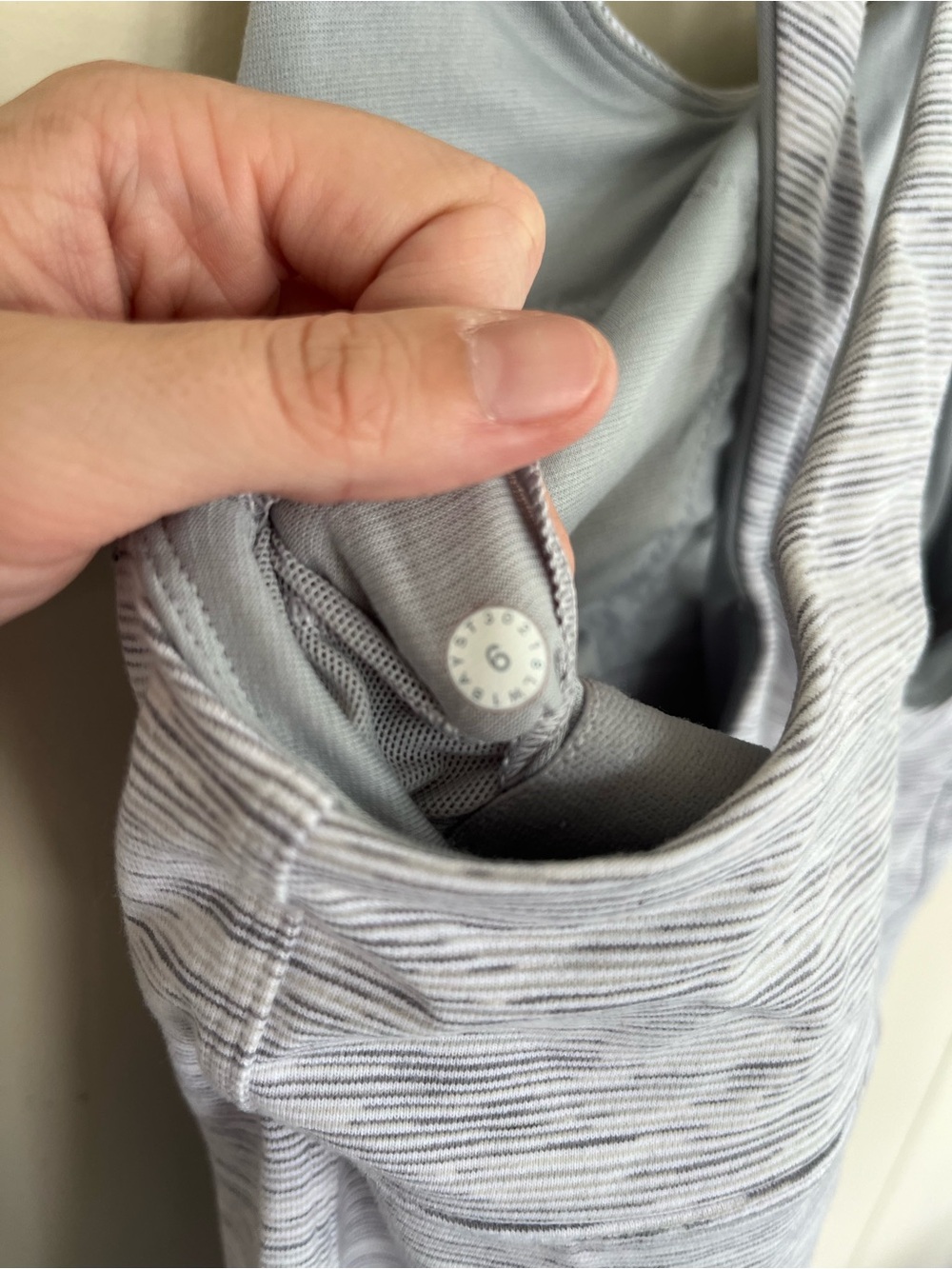 Light Gray Racerback Tank Top LuLulemon - Picture 3 of 3